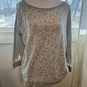 Gray & White leopard sweatshirt.